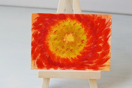 Aceo abstract original acrylic - abstract,