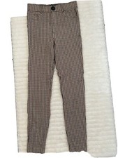 Zara brown check/plaid trousers small