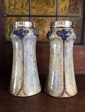 Antique Pair Doulton Vases
