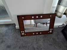 Past Times Rennie Mackintosh Quality Solid Wood Large Mirror - 75cm By 50cm VGC