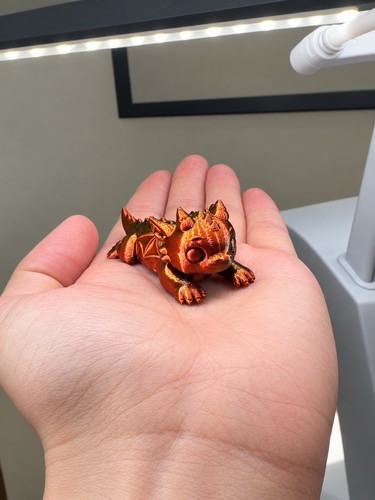 Printed spikey dragon - printed,
