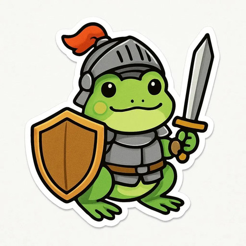 Sticker frog knight - 4,
