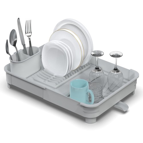 Extendable dish drainer rack - dish,