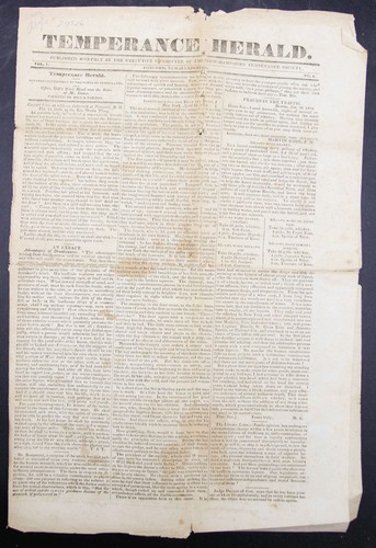1834 temperance herald - temperance, 1