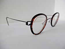 Lindberg Air Titanium Jackie Rim Havana Brown & Pewter Oval Eye Glasses