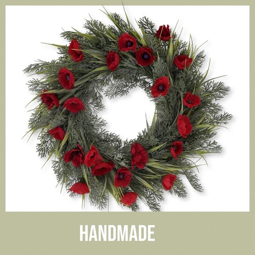 Artificial poppy wreath - poppy,