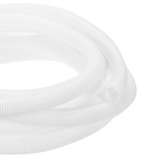 8m 25.5mm White Wire Loom Split Tubing Cord Protectors Flexible Conduit