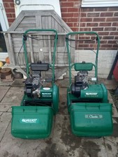 Two Petrol Qualcast Classic 35S Petrol Cylinder Lawnmowers Parts Spares Project 