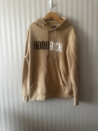 Beige hoodrich logo hoodie - beige,
