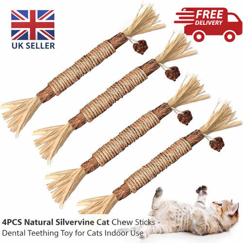 4pcs natural silvervine cat - natural,