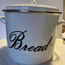Vintage Bread Bin Large Enamel