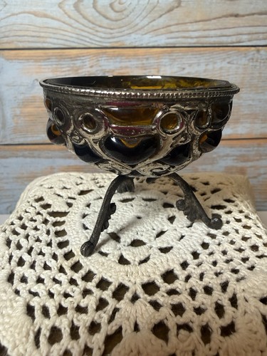 Vtg ornate filigree - filigree, amber