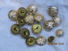 16X Royal Berkshire, Kings Crown Buttons Anodised Aluminium, 25Mm & 19Mm