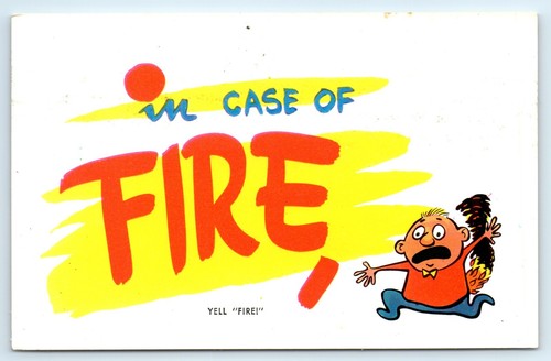 Postcard case fire - fire,