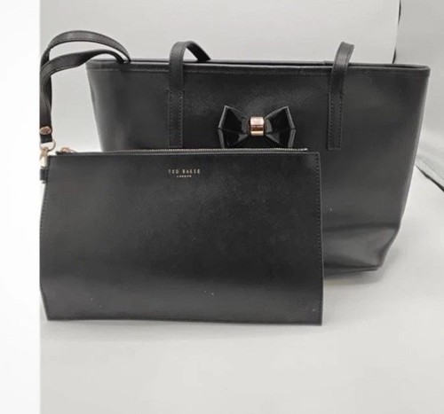 Ted baker black leather tote - baker,