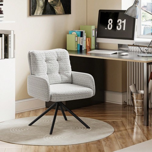 Grey chenille swivel tub - chenille,