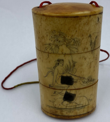 Japanese bone inro vintage - japanese,