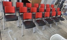 Modern Leather stacking chairs for waiting areas or event - Wipeable Chairs