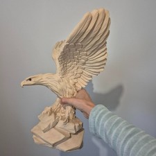 Heavy Mexican eagle statue ornament vintage Carving on back
