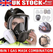 6800 Full Face Gas Mask  Respirator for Paint Spray Protective Facepiece 15in1