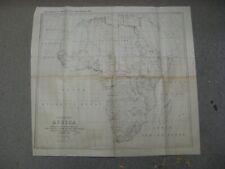 100% ORIGINAL LARGE AFRICA RAILWAYS  MAP BY C METCALFE C1915 VGC CAPE TOWN