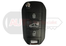 3 Button Flip Remote Key Fob Vauxhall Vivaro, Combo (2017-2019), 433MHz