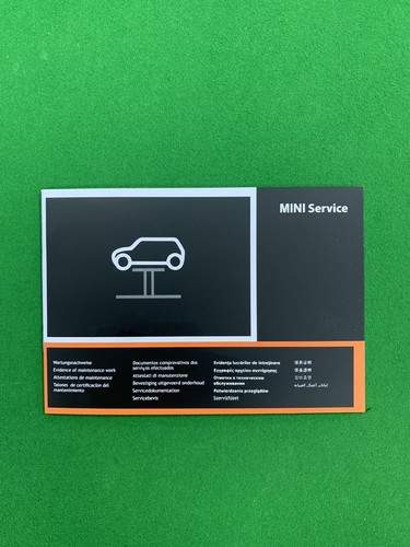 Mini cooper service book - service,