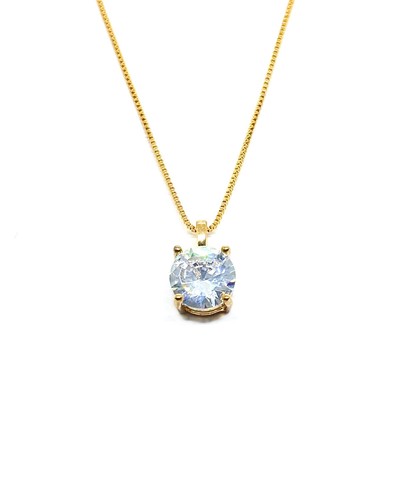 Solitaire crystal pendant - crystal, &