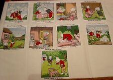 9 X Vintage 1970’s Rupert The Bear Cotton Panels 18cm - Slow Stitching/sew On