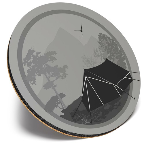 Round single coaster - , bw