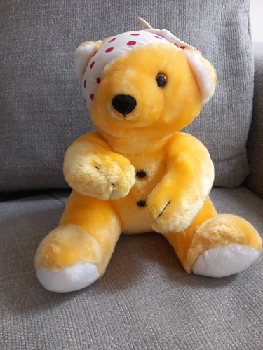 Vintage plush pudsey bear bbc - pudsey, bear.