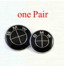 2x BMW Full Black 82&74mm