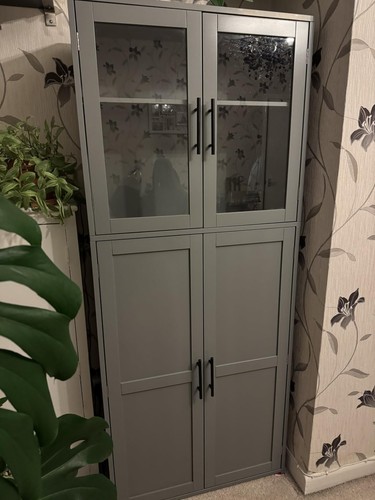 Large kitchen cupboard grey - large,