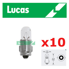 Lucas - 12v 2w BA7s - 281 - Peanut Light Bulb - Panel, Smiths Gauge - LLB281 x10