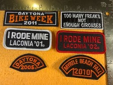 U7-18 MOTORCYCLE PATCH - LOT OF 6 - MIXED BIKE WEEKS