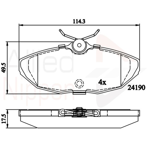 Brake pads set - xj, 8