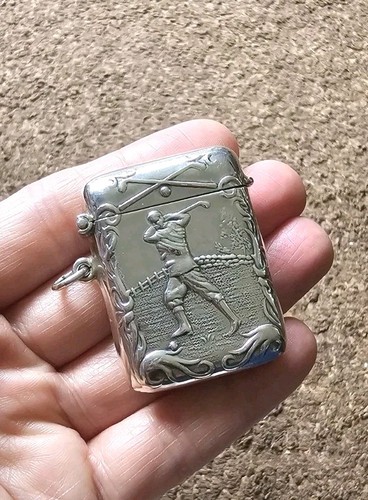 Vintage sterling silver vesta - vintage,