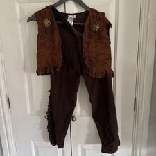 Halloween Cowboy Costume, Waistcoat & Chaps Age 8-10yr Fancy Dress Costume