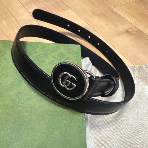 Gucci black leather belt - gucci,