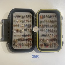 Waterproof Fly Box With 126 Dry & Top Water Small Flies Fly Fishing