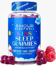 Kids Sleep Gummies Night Time Supplement -Vegan Gluten Free Magnesium Sugar Free