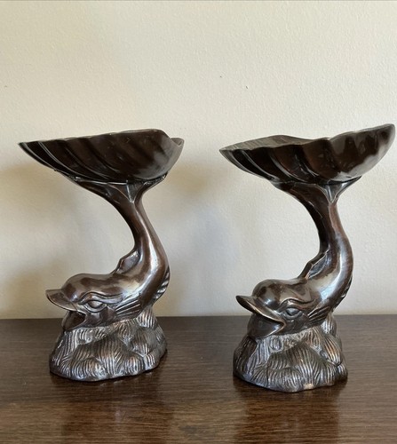 Pair vintage bronze - of,