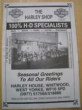 SEASONS THE HARLEY SHOP HARLEY DAVIDSON MOTOR COMPANY ADVERT A4 FILE 22