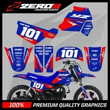 YAMAHA PW 50 GRAPHICS KIT PEEWEE 50 GRAPHICS MINI BIKE GRAPHICS RACER BLU/RED