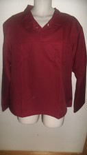 Mens burgundy red work uniform Nurse Cleaner Carer NHS  55" chest 3XL