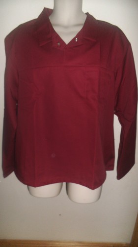 Mens burgundy red work uniform