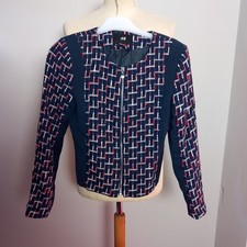 H&M Navy Tweed Blazer Jacket