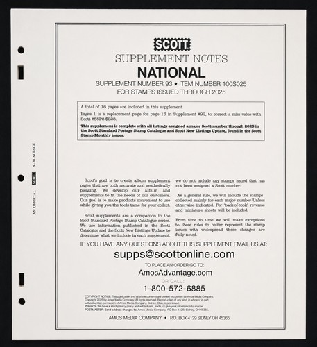 New 2025 scott national stamp - new,