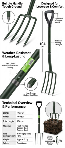 Raxter garden digging fork - raxter,