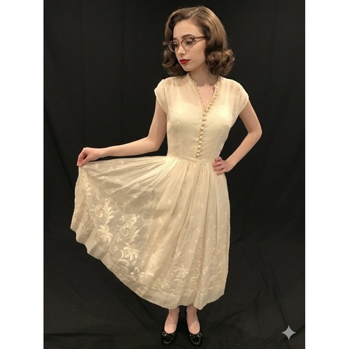 Vintage 1940s 50s embroidered - 1940s,
